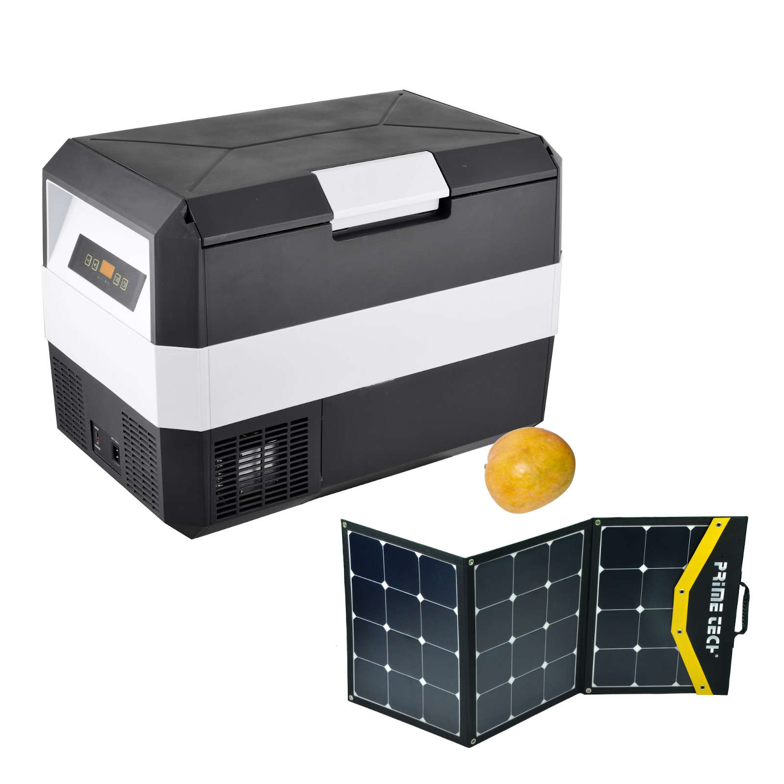 Kompressor-Kühlbox Eco-Line bis -22° C, 12/24 V + Solarpanel