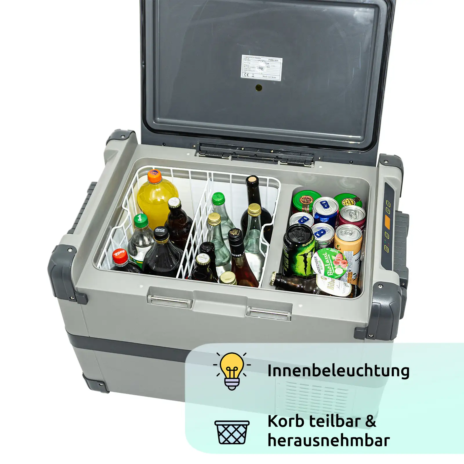 Kompressor-Kühlbox Pro-BT Bluetooth-Steuerung -22° C, 12/24 V (50 l) inkl. Solarpanel