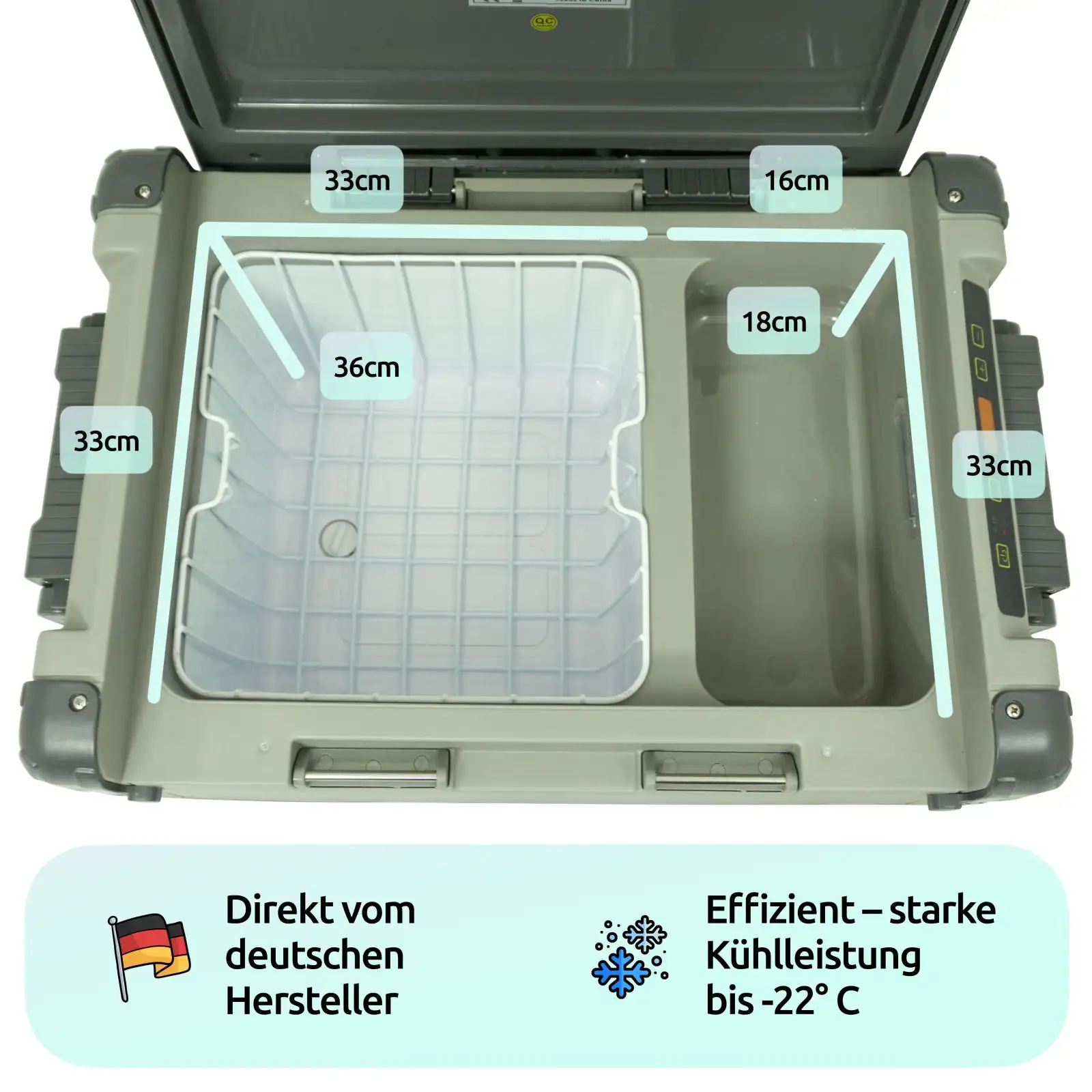 Kompressor-Kühlbox Pro-BT Bluetooth-Steuerung -22° C, 12/24 V (50 l)