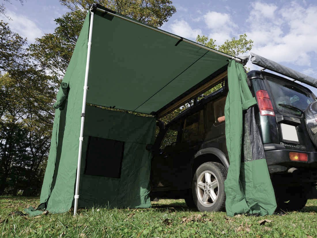 Fahrzeugmarkise 250cm Set mit Seitenwänden grün