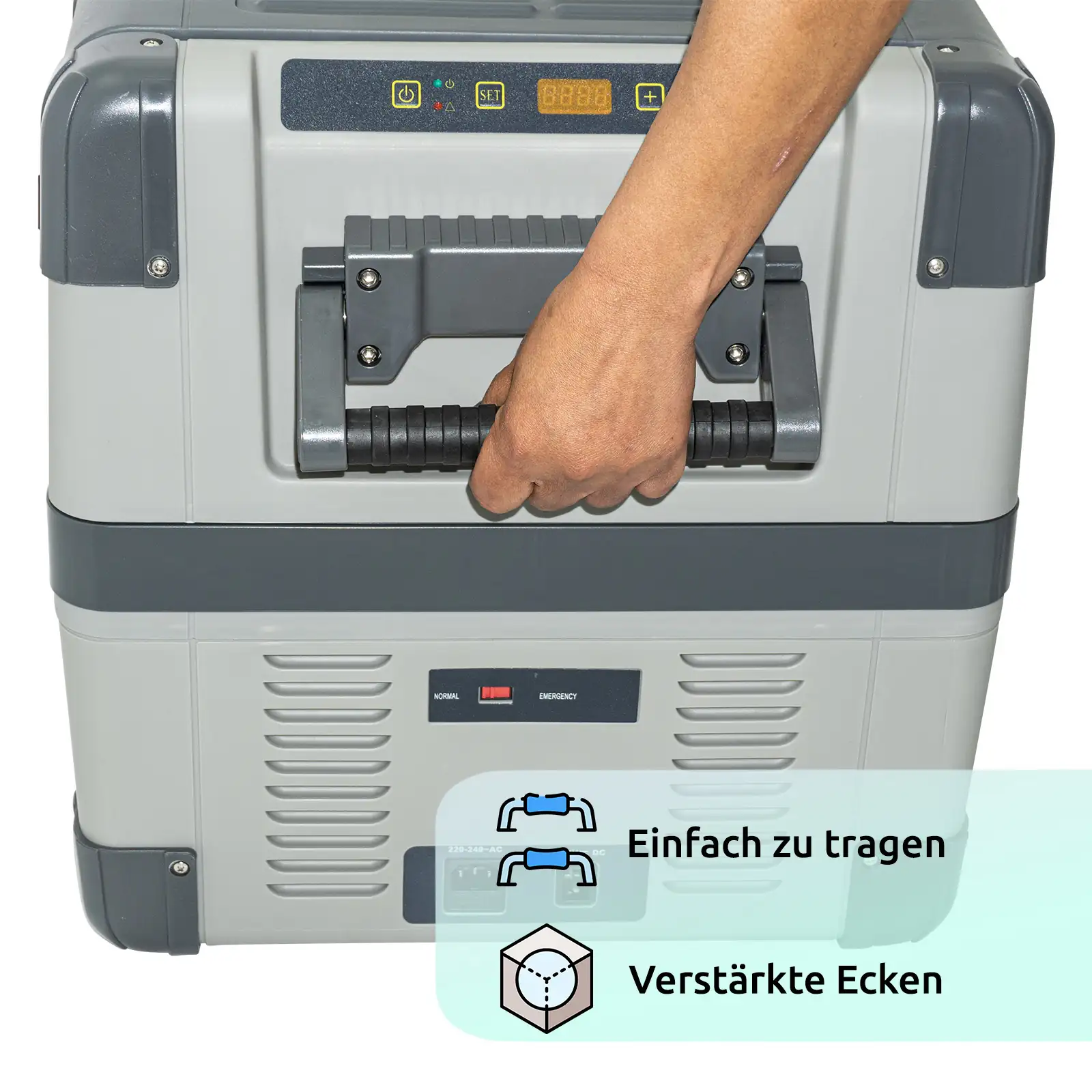 Kompressor-Kühlbox Pro-BT Bluetooth-Steuerung -22° C, 12/24 V (40 l) inkl. Solarpanel