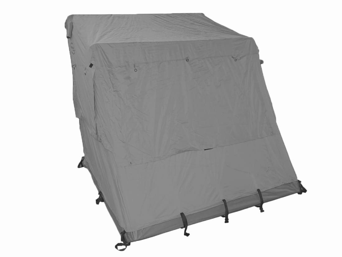 Anbauzelt 200x200x200 cm – Erweiterung zum Autodachzelt (grau)
