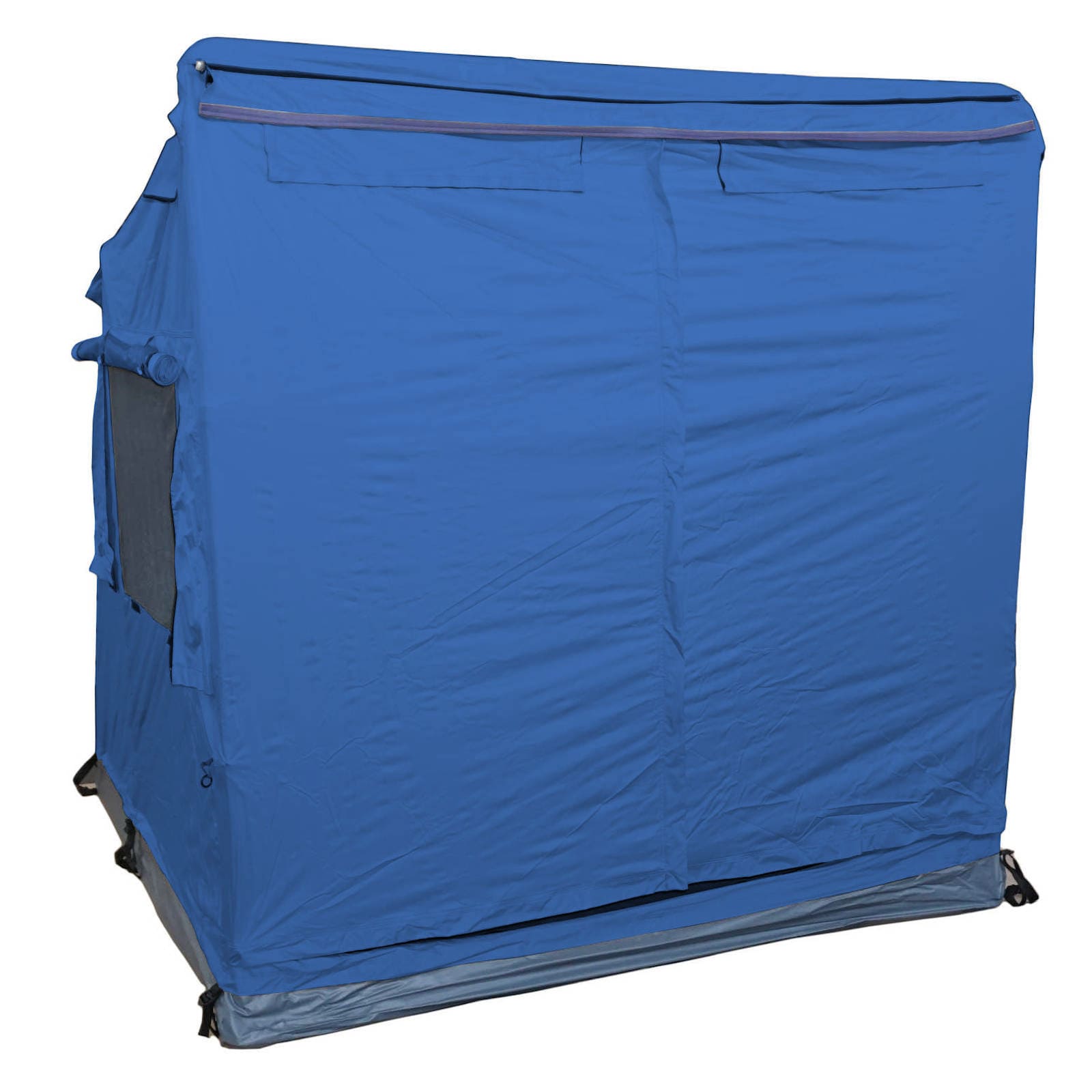 Anbauzelt 200x200x200 cm – Erweiterung zum Autodachzelt (blau)