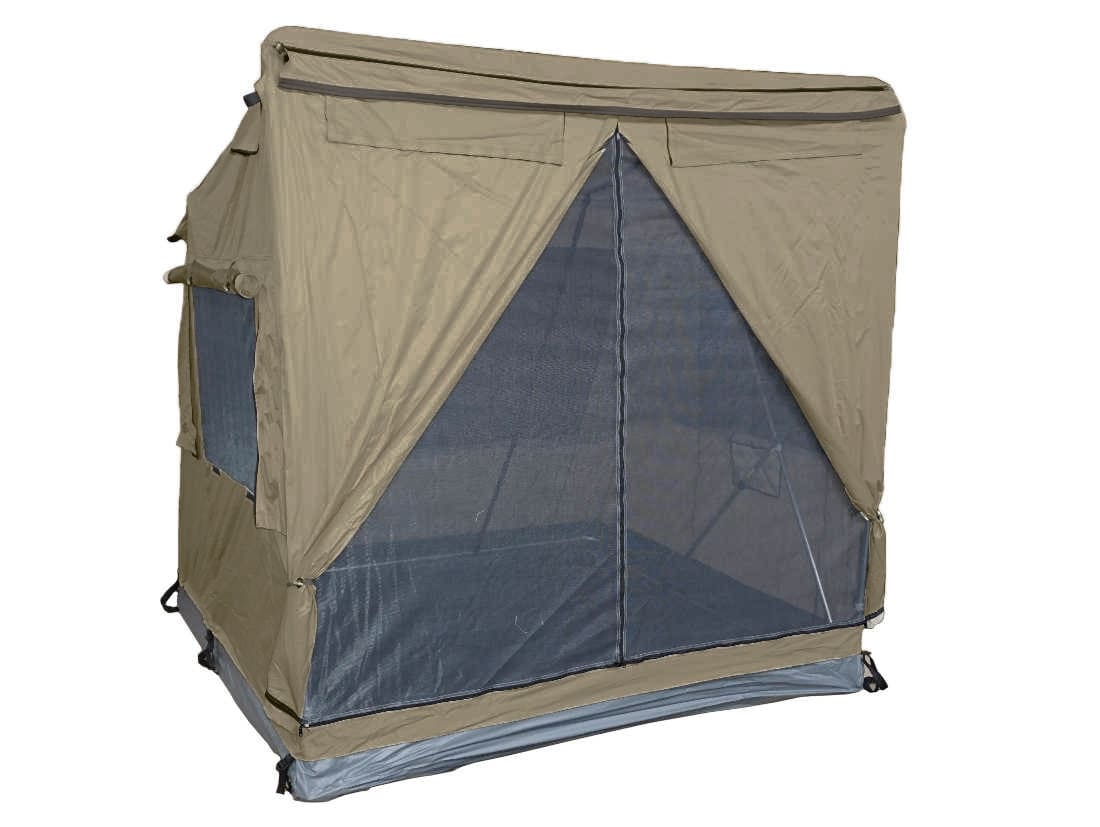 Anbauzelt 200x200x200 cm – Erweiterung zum Autodachzelt (beige)