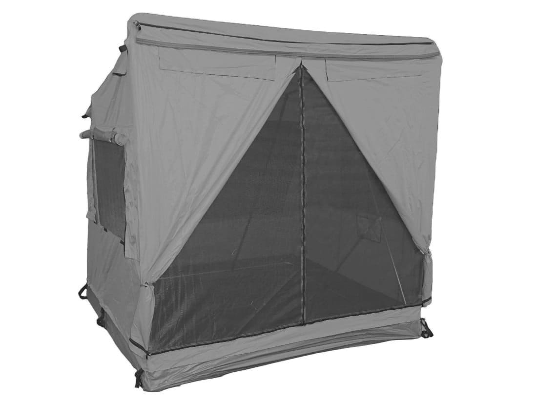 Anbauzelt 200x200x200 cm – Erweiterung zum Autodachzelt (grau)
