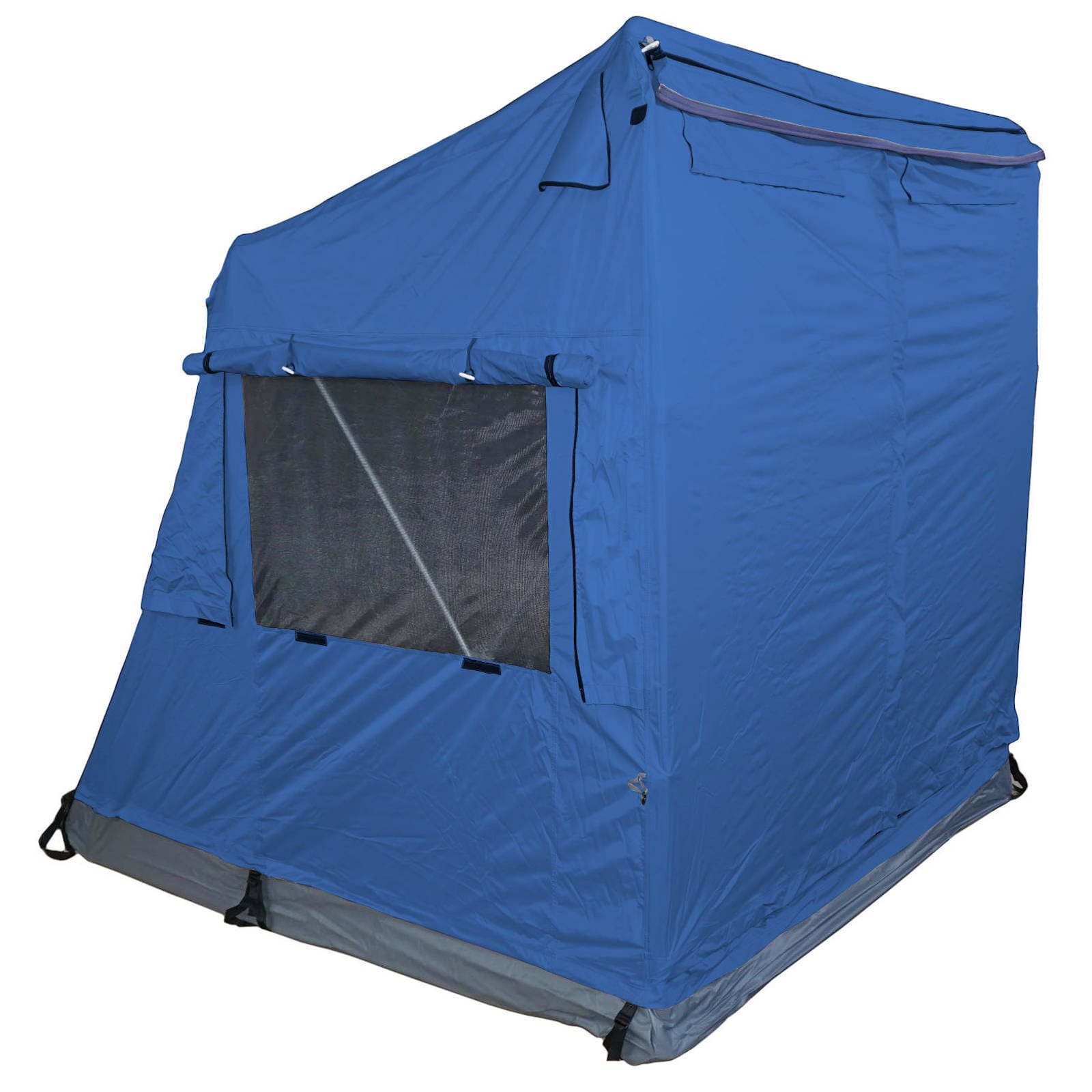 Anbauzelt 200x200x200 cm – Erweiterung zum Autodachzelt (blau)