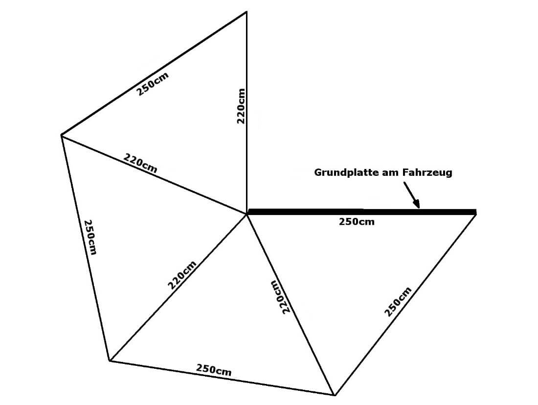 Prime Wing 270° Markise, Beifahrerseite grau - auch für Dachzelte