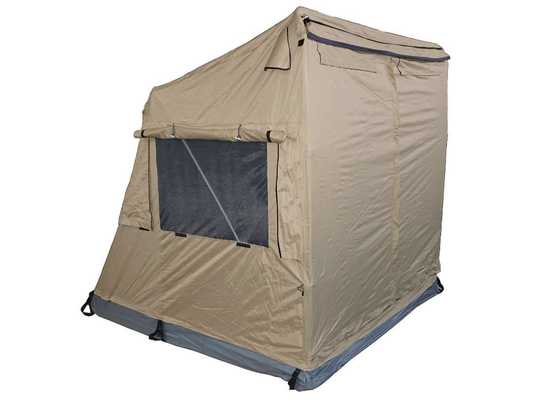 Anbauzelt 200x200x200 cm – Erweiterung zum Autodachzelt (beige)