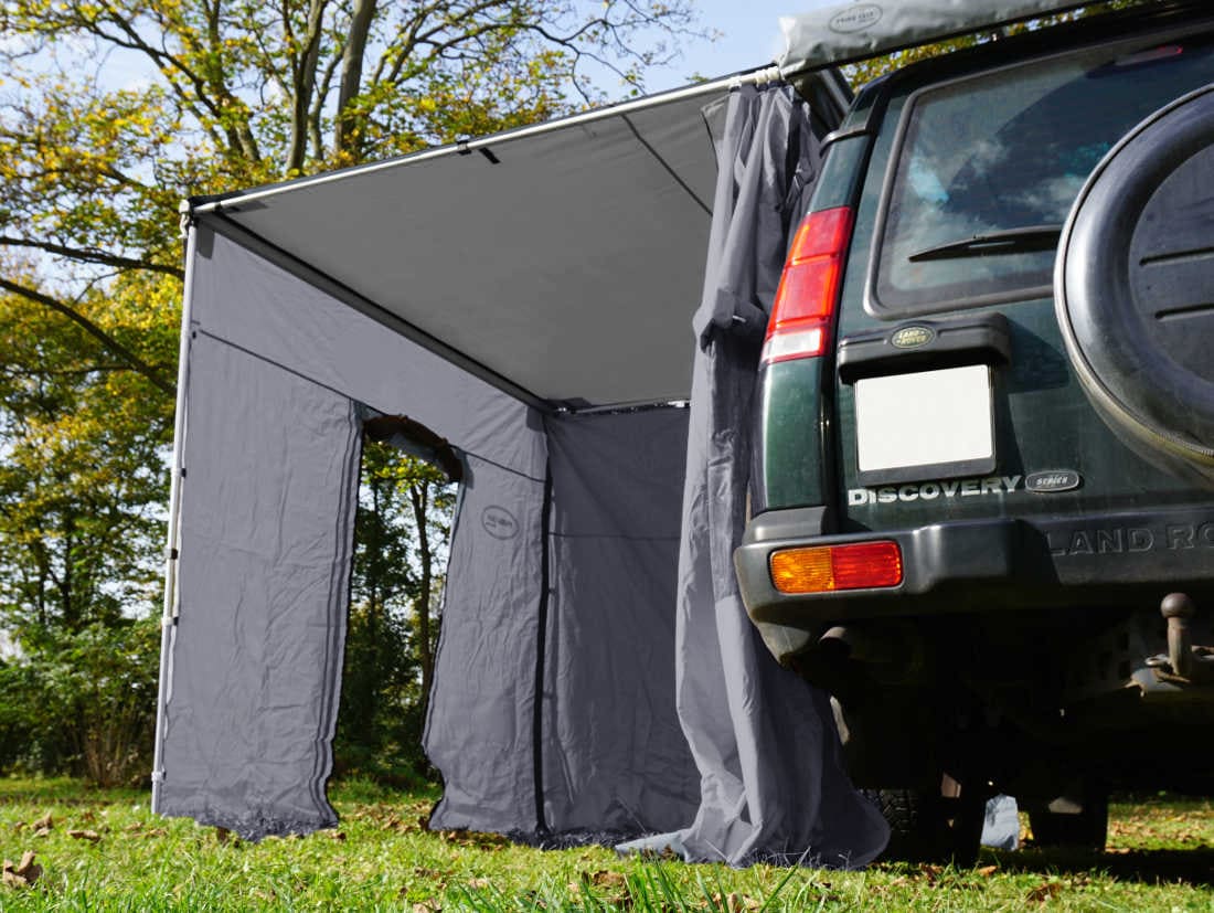 Fahrzeugmarkise 250cm Set mit Seitenwänden grau