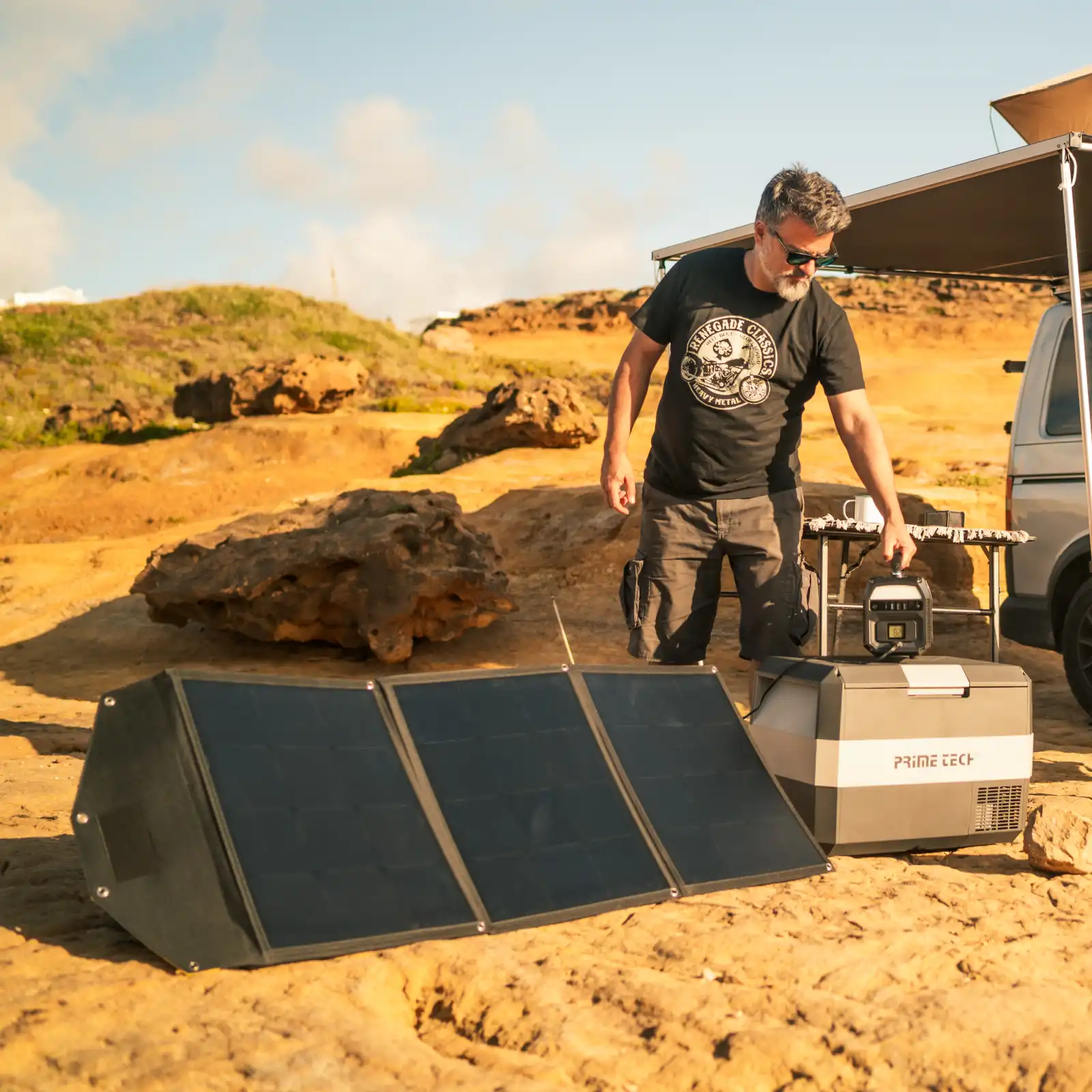 Mobiles Solarpanel 120W, faltbar für Blei-Akkus