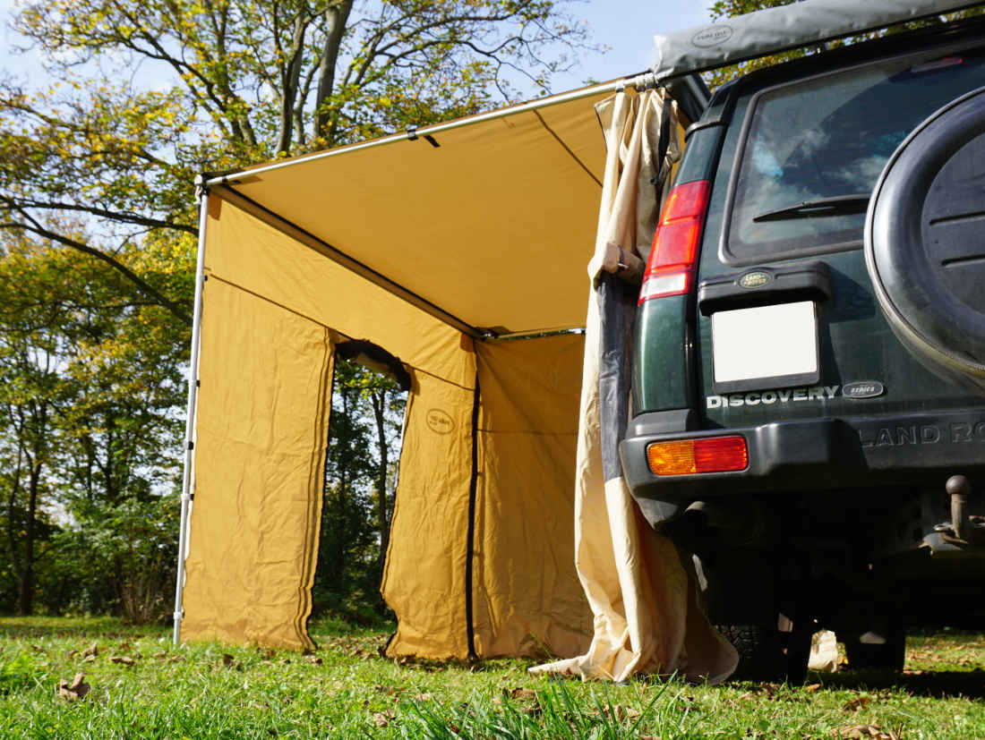 Fahrzeugmarkise 250cm Set mit Seitenwänden beige